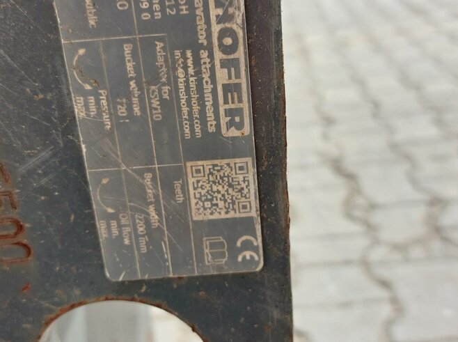 Kinshofer Grabenräumlöffel Starr 2200mm