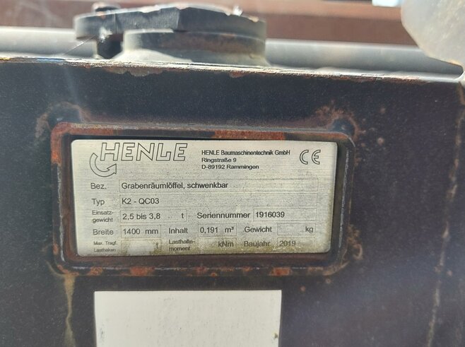 Henle Grabenräumlöffel schwenkbar 1400mm