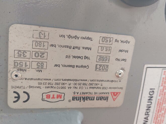 Inan Makina Hydraulikhammer MTB15G