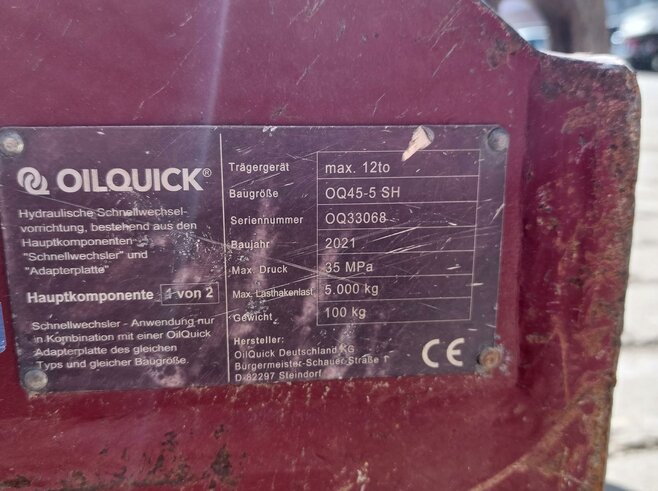 OilQuick Vollhydr. Schnellwechsler OQ45-5